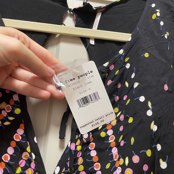 NWT free People Black Dress - Picture 6 of 6